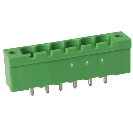 Steckbare Anschlussklemme 5 mm | Stecker | vertikal | mit Flansch