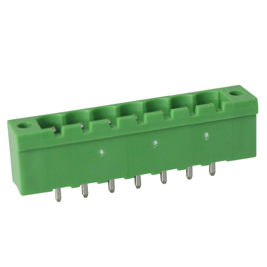 Steckbare Anschlussklemme 5 mm | Stecker | vertikal | geschlossene Seiten