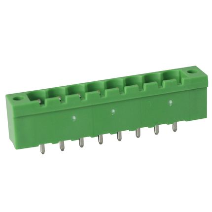 Steckbare Anschlussklemme 5 mm | Stecker | vertikal | mit Flansch