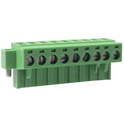 Steckbare Anschlussklemme 5 mm | Buchse | Rising-Clamp | mit Flansch