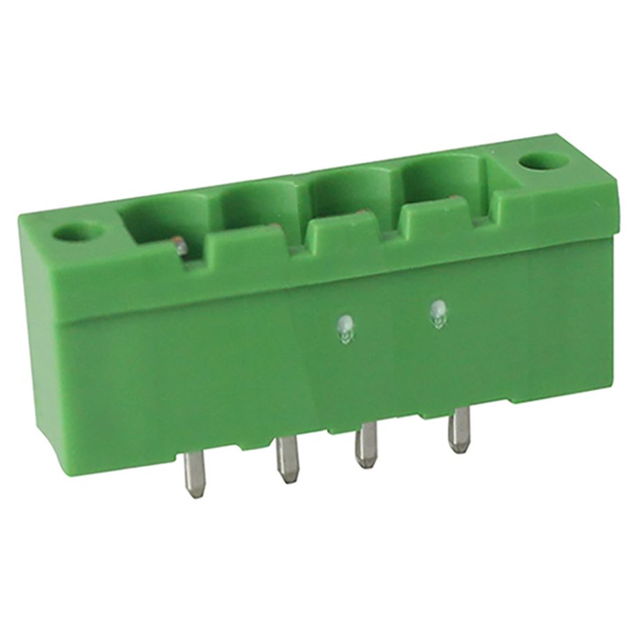 Steckbare Anschlussklemme 5 mm | Stecker | vertikal | geschlossene Seiten
