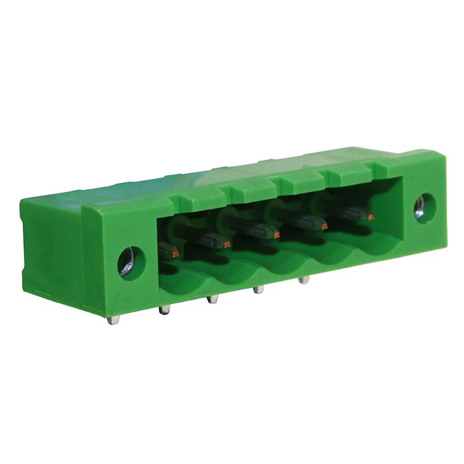 Steckbare Anschlussklemme 5 mm | Stecker | horizontal | geschlossene Seiten