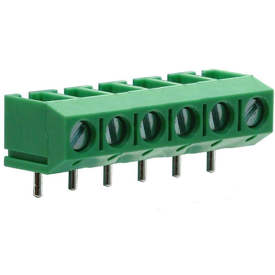 Anschlussklemme 5 mm | niedriges Profil | 90°