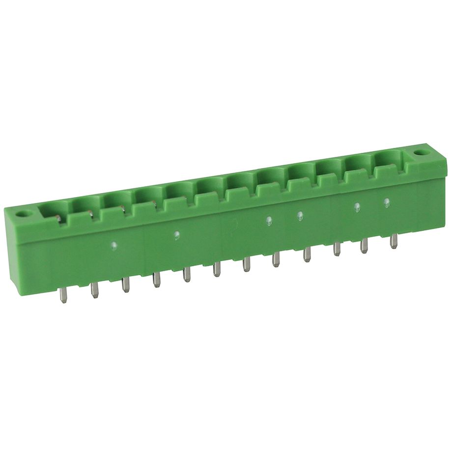 Steckbare Anschlussklemme 5 mm | Stecker | vertikal | geschlossene Seiten