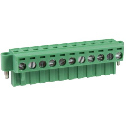 Steckbare Anschlussklemme 5 mm | Buchse | Rising-Clamp | mit Flansch