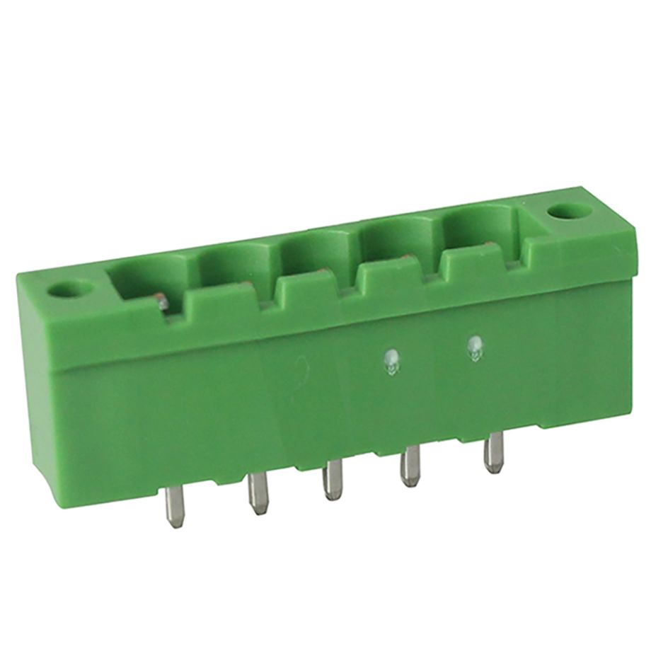 Steckbare Anschlussklemme 5 mm | Stecker | vertikal | geschlossene Seiten
