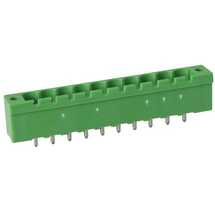 Steckbare Anschlussklemme 5 mm | Stecker | vertikal | mit Flansch