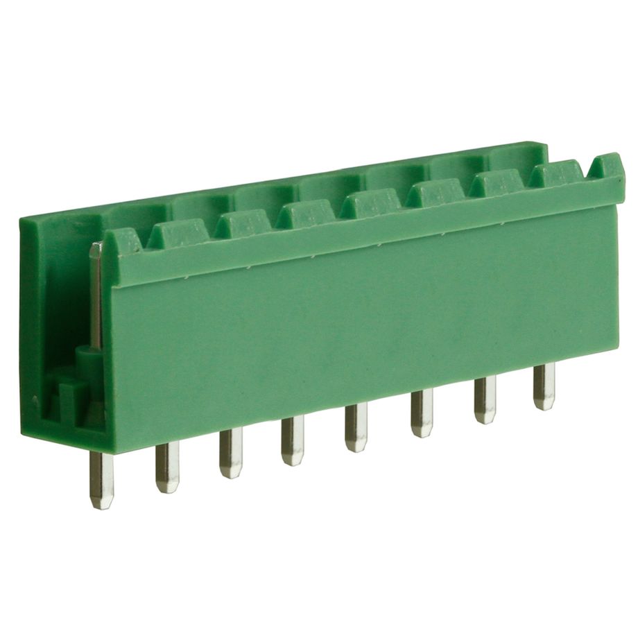 Steckbare Anschlussklemme 5 mm | Stecker | vertikal | geschlossene Seiten