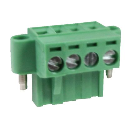 Steckbare Anschlussklemme 5 mm | Buchse | Rising-Clamp | mit Flansch