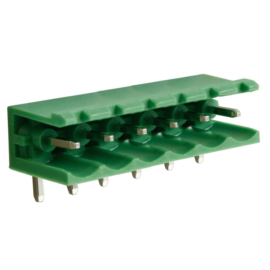 Steckbare Anschlussklemme 5 mm | Stecker | horizontal | geschlossene Seiten