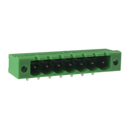 Steckbare Anschlussklemme 5 mm | Stecker | horizontal | mit Flansch