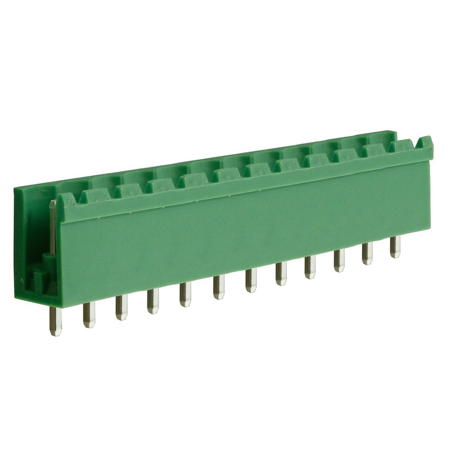 Steckbare Anschlussklemme 5 mm | Stecker | vertikal | geschlossene Seiten