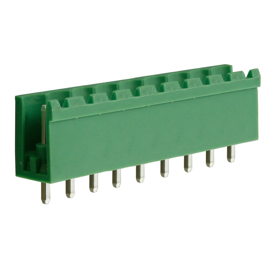Steckbare Anschlussklemme 5 mm | Stecker | vertikal | geschlossene Seiten