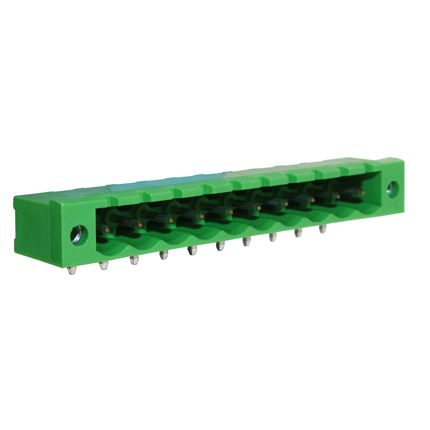 Steckbare Anschlussklemme 5 mm | Stecker | horizontal | mit Flansch