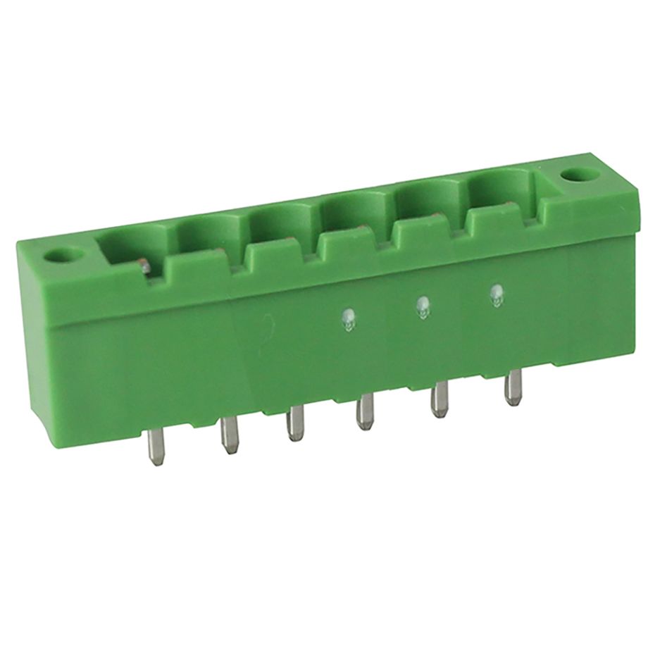 Steckbare Anschlussklemme 5 mm | Stecker | vertikal | geschlossene Seiten