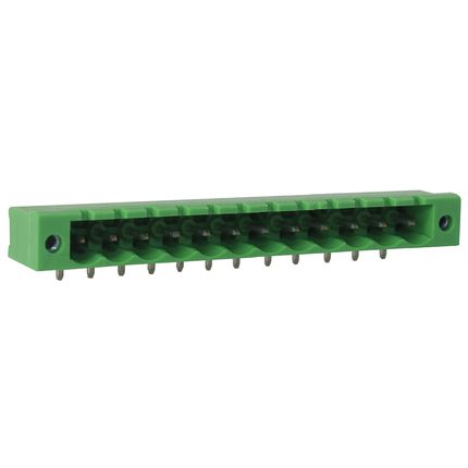 Steckbare Anschlussklemme 5 mm | Stecker | horizontal | mit Flansch