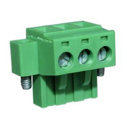 Steckbare Anschlussklemme 5 mm | Buchse | Rising-Clamp | mit Flansch