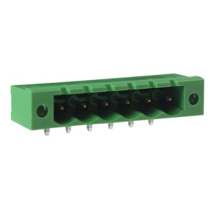 Steckbare Anschlussklemme 5 mm | Stecker | horizontal | mit Flansch