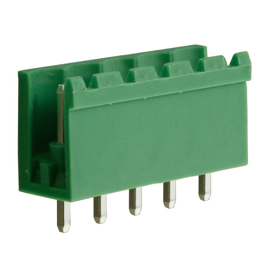 Steckbare Anschlussklemme 5 mm | Stecker | vertikal | geschlossene Seiten