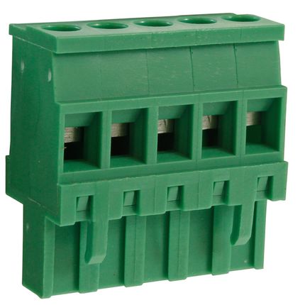 Steckbare Anschlussklemme 5 mm | Buchse | vertikal reversed | Rising-Clamp