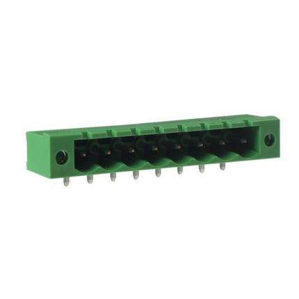 Steckbare Anschlussklemme 5 mm | Stecker | horizontal | mit Flansch